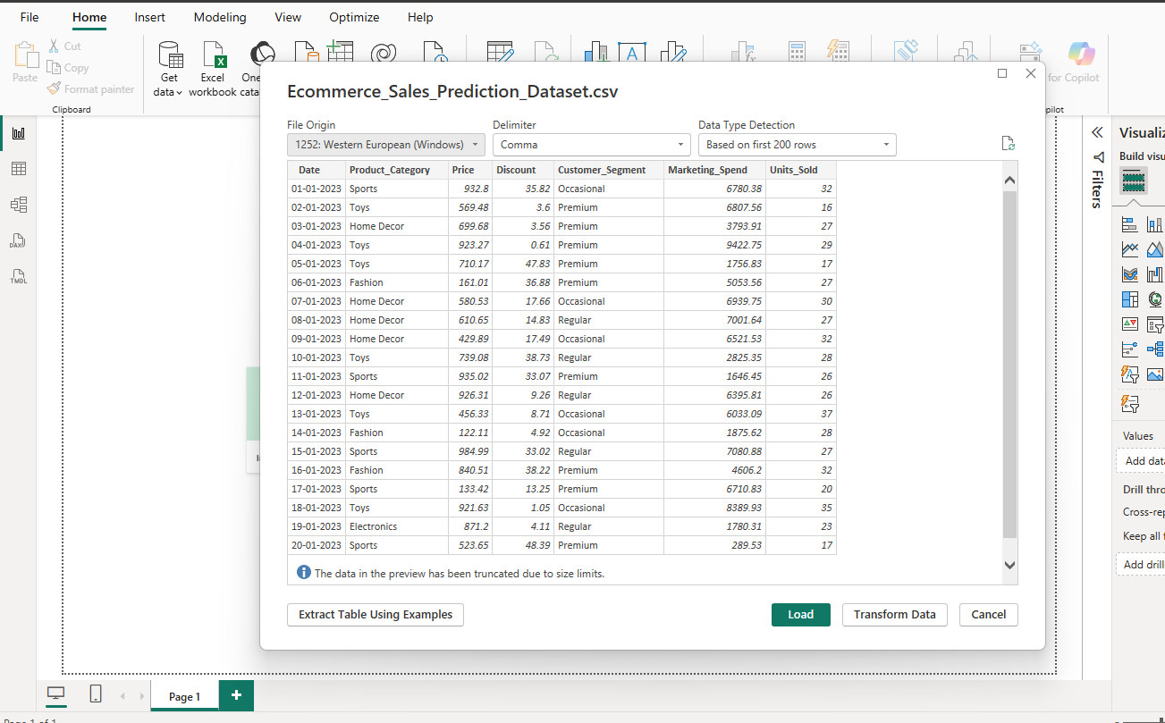 Step 3 – Load a sample CSV file